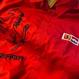 NWT Vintage Ferrari x Marlboro Red SS Button-Up